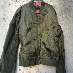 Black Rivet Bomber Jacket size medium